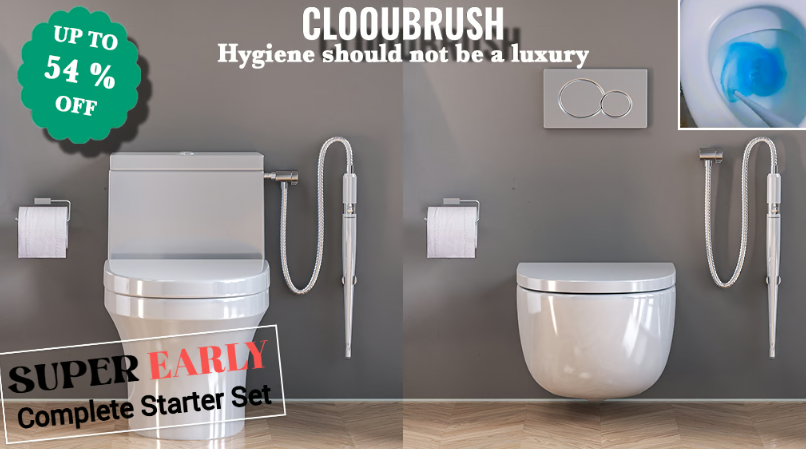 First Toilet Brush Without Bristles, Drops and Brush Holder