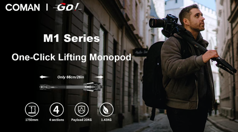 Coman Go! M1 Series One-click Lifting Monopod
