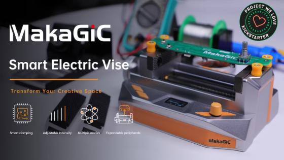 MakaGiC VS01 Intelligent Electric Vise for DIYer & Maker