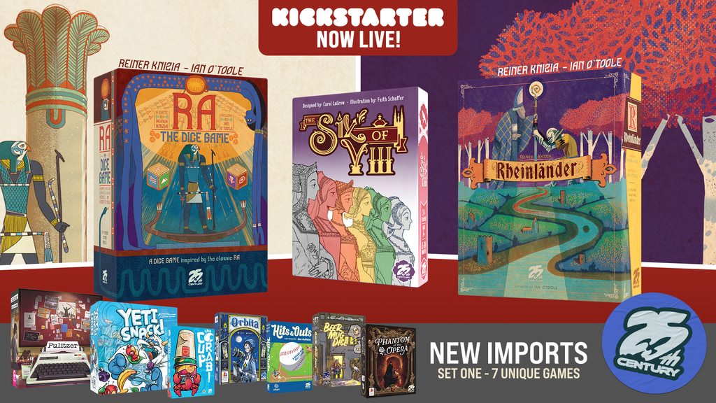 RA the Dice Game, Rheinlander, The Six of VIII & New Imports