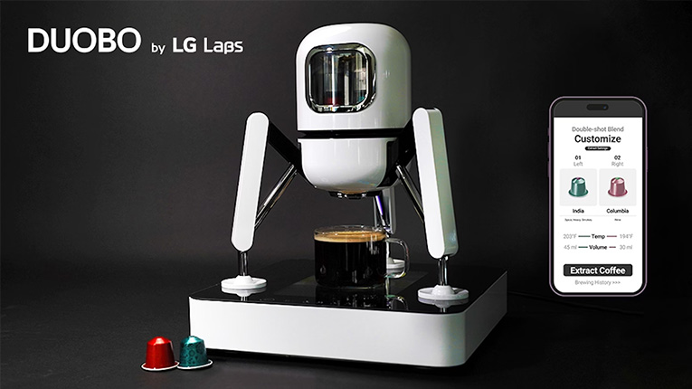 DUOBO Coffee Machine that Simultaneously Extracts 2 Capsules